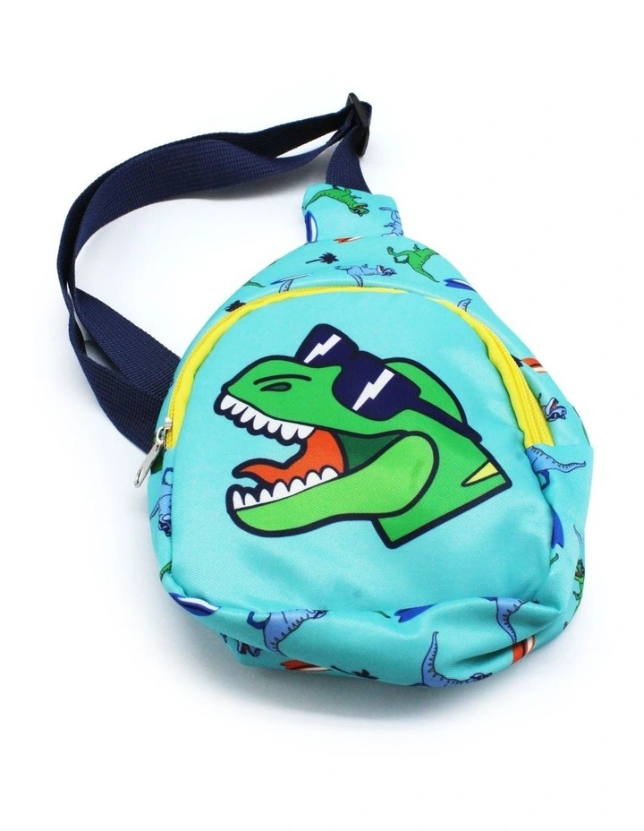 Roarsome Cross Body Wallet in Blue/Green