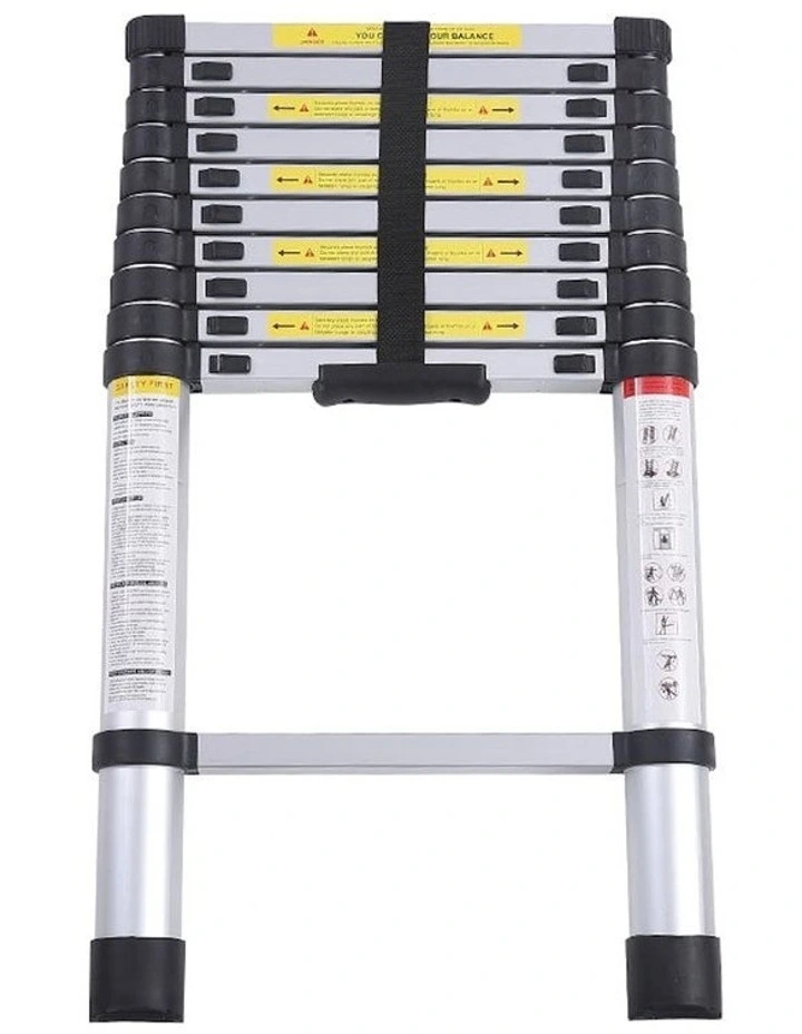 Telescopic Aluminium Extension Multipurpose Ladder 3.2M in Silver