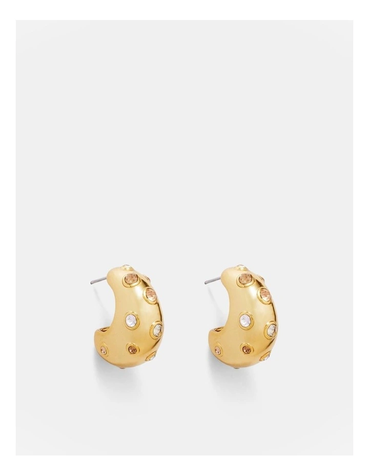 Meteor Hoop Earrings in Gold