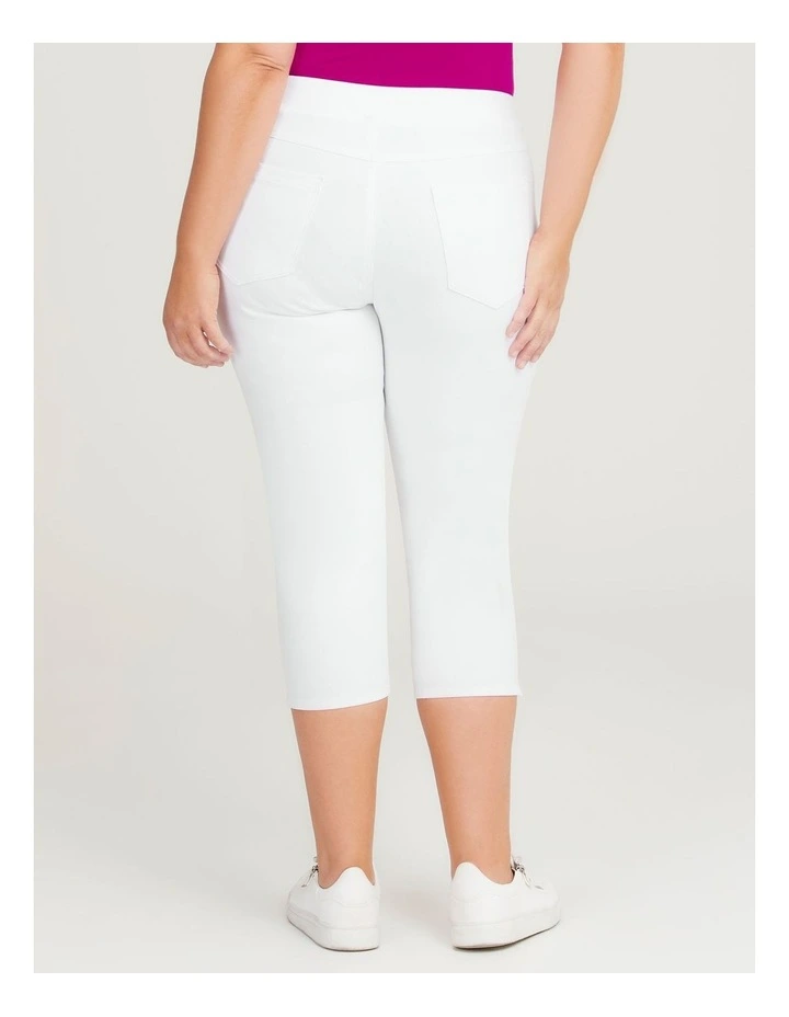 The Bestfriend Crop Jegging in White