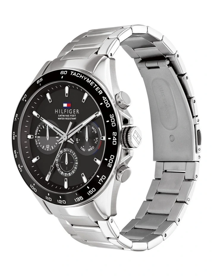 Owen Stainless Steel Watch in Black