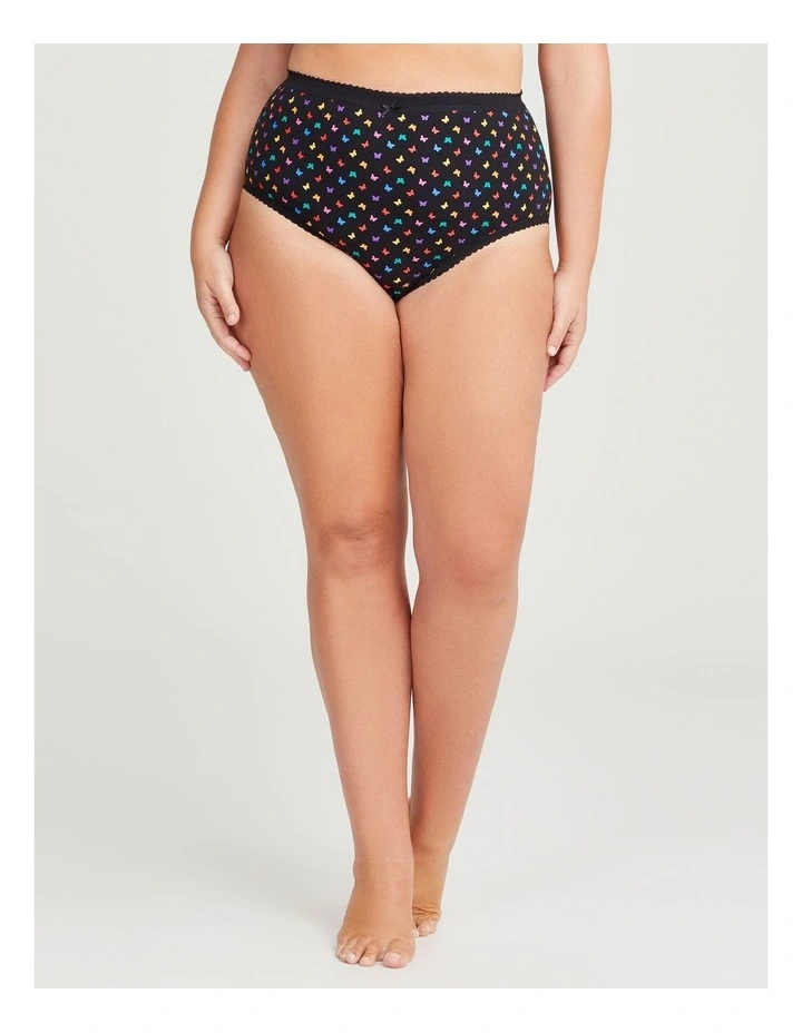 Cotton Rainbow Briefs 5 Pack in Multi