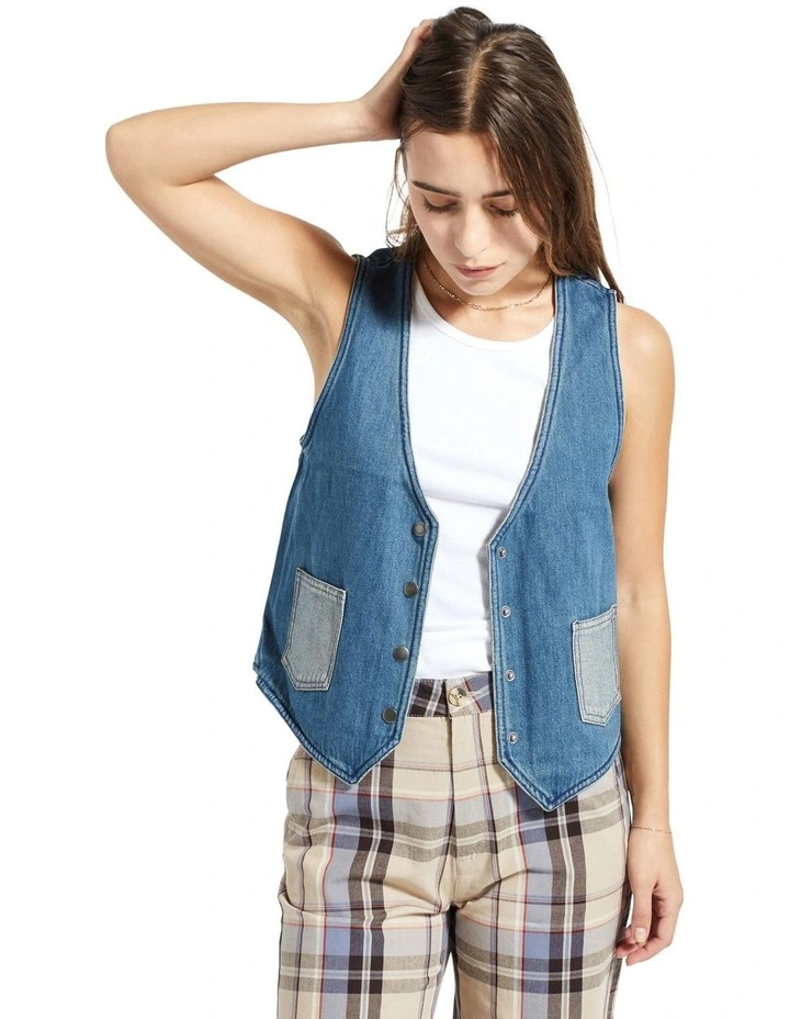 Frisco Vest Two Tone in Indigo