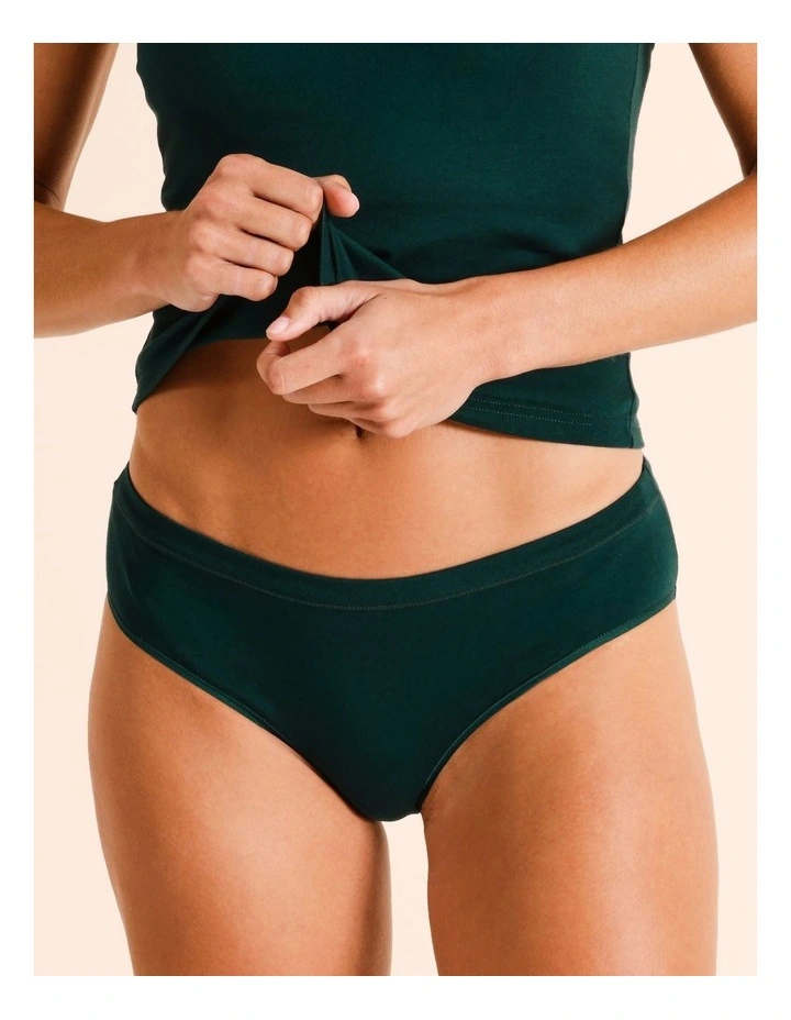 Organic Cotton Bikini in Dark Green