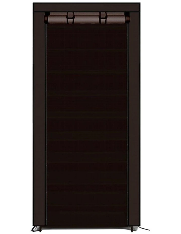 10 Tier Shoe Rack in Brown
