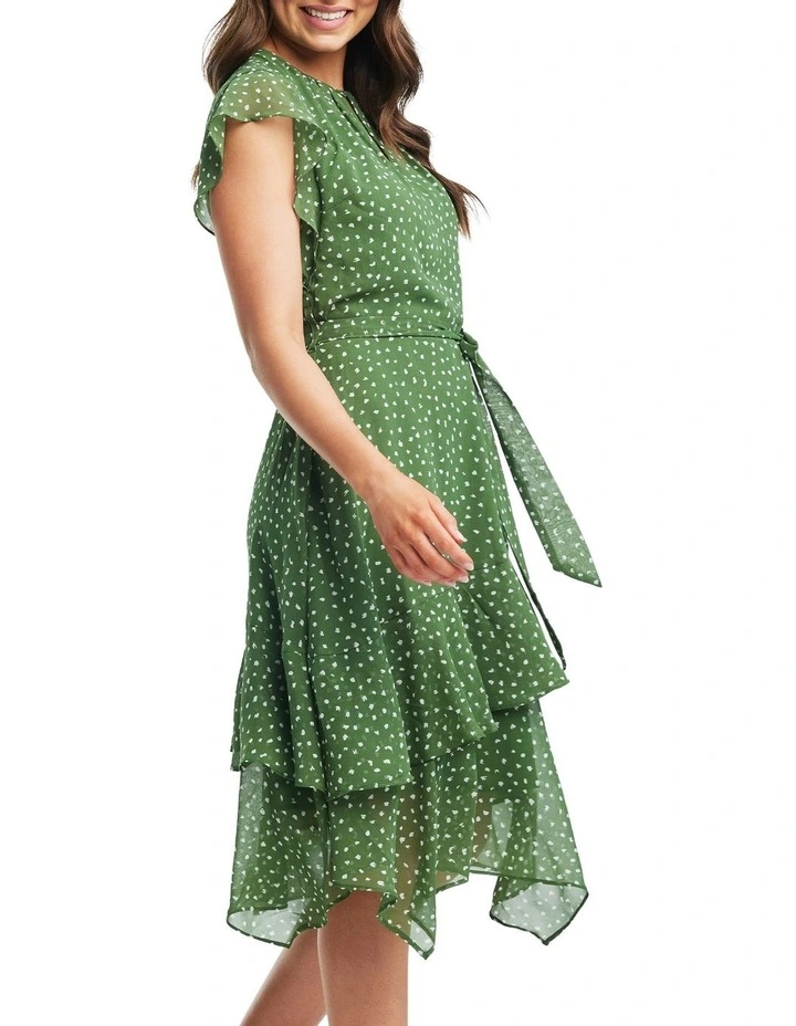 Night Pebble Dress in Sage/Milk