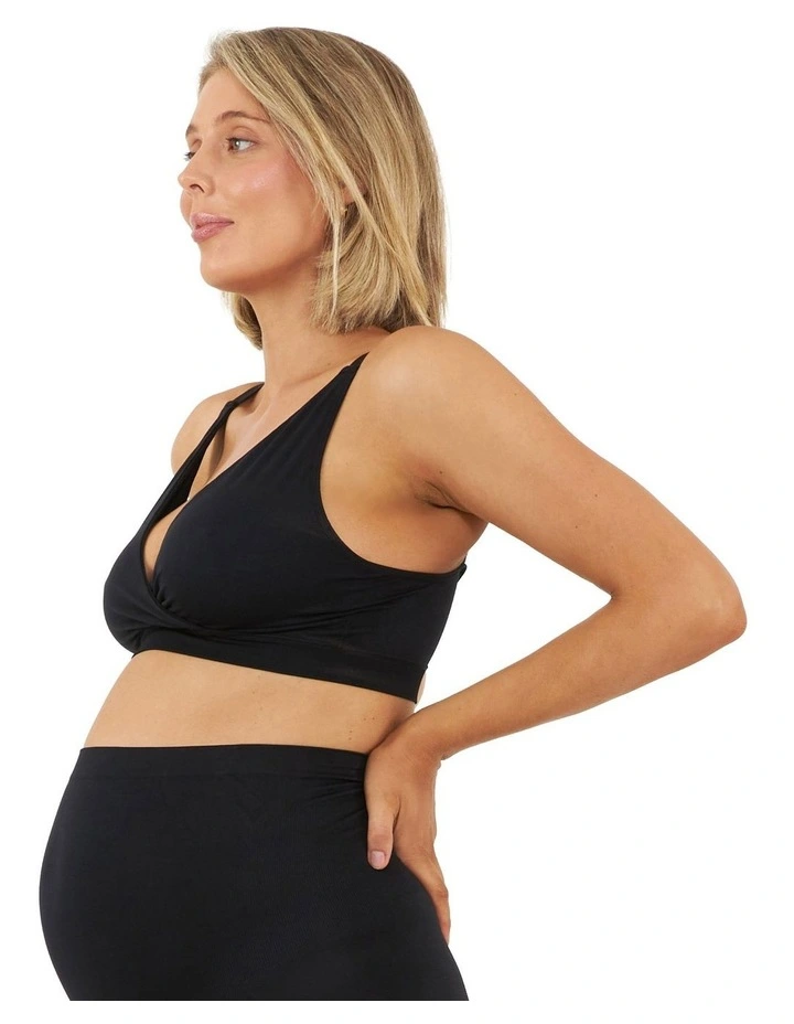 Seamless Nursing Bralette in Black