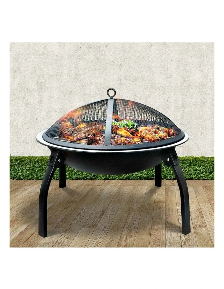 Portable Fire Pit in Black