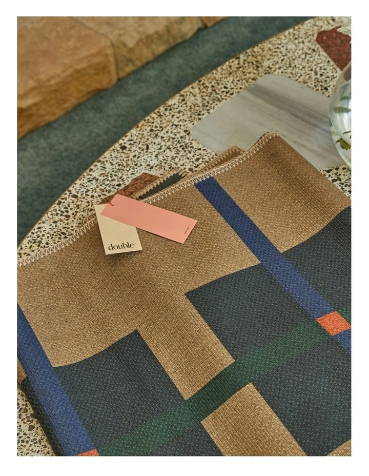 Agency Washable New Jute Area Rug in Blue