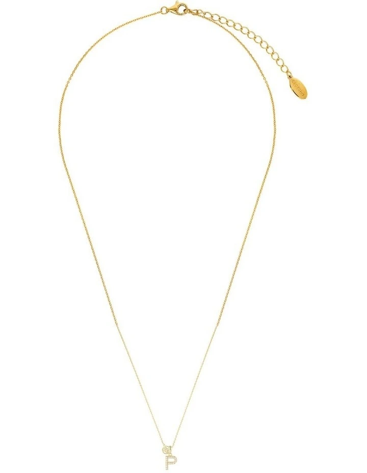 Luxury Letters 'P' Initial Pendant in Gold