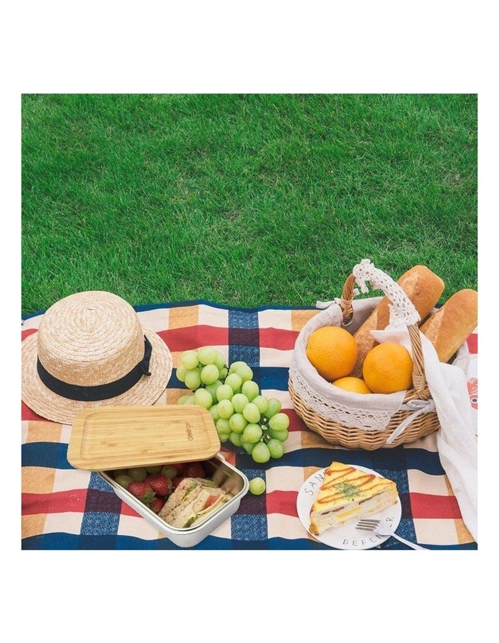 Stainless Steel Bamboo Extra Large Lunch Box 2000ml