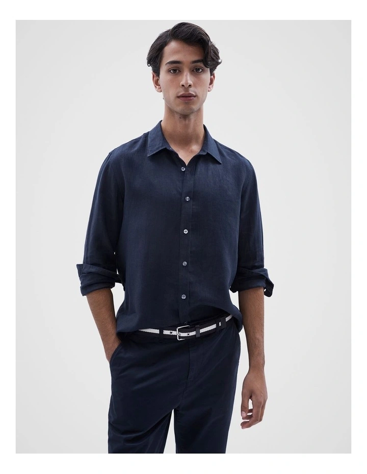 Ashton Webbing Belt in Navy