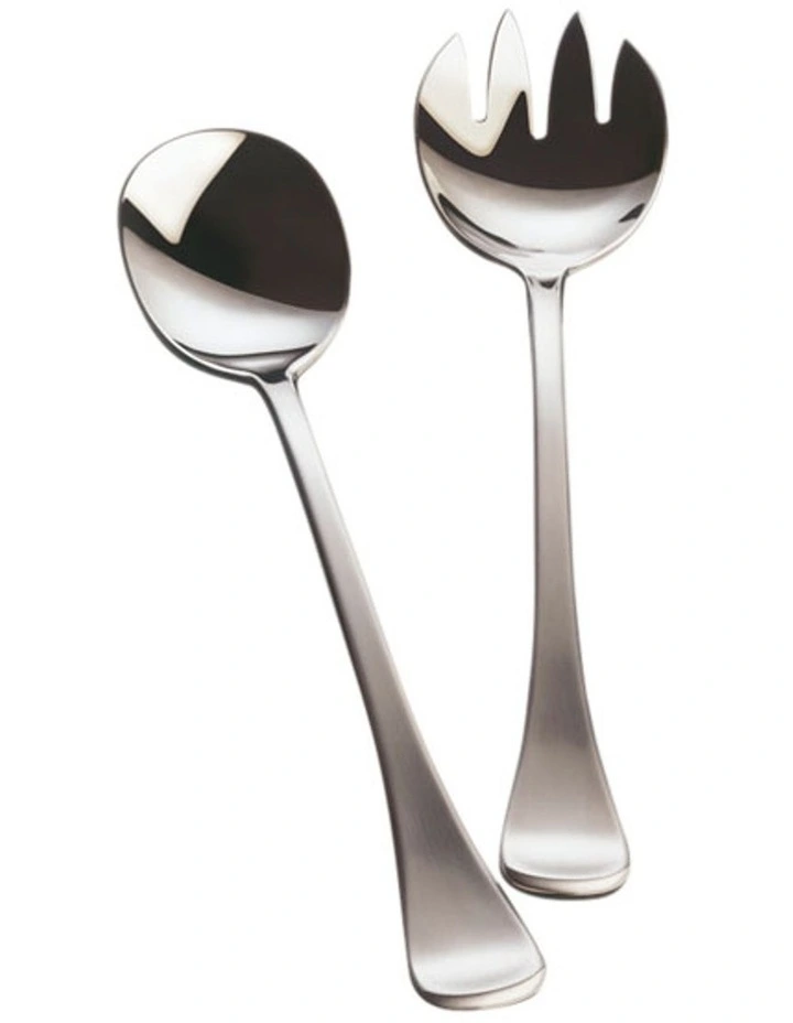 Cosmopolitan Stainless Steel Salad Set Gift Boxed in Silver