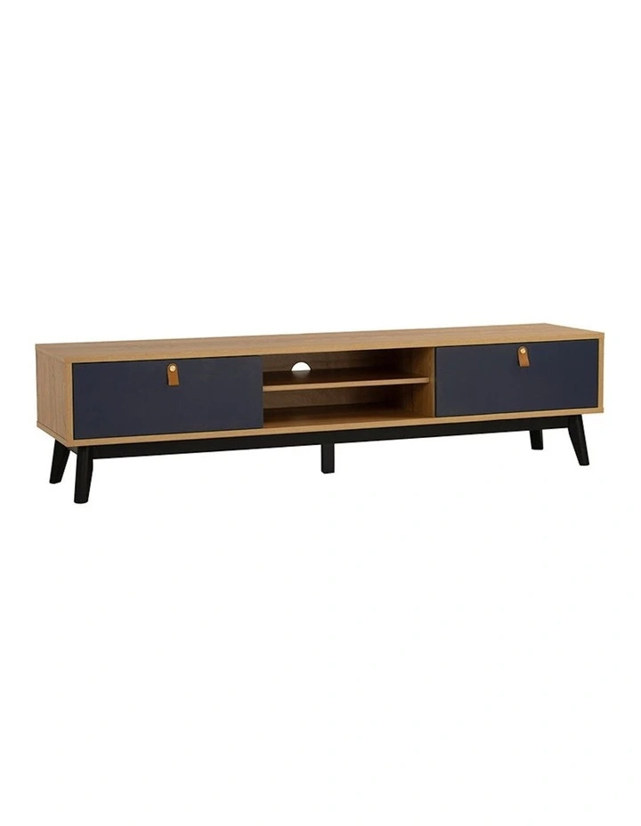 Castor Entertainment TV Unit 180cm in Natural/Black