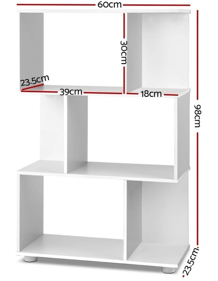 3 Tier Zig Zag Bookshelf
