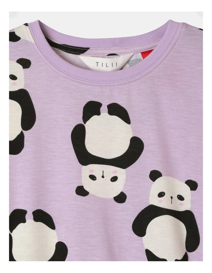 Panda Nightie in Lavender