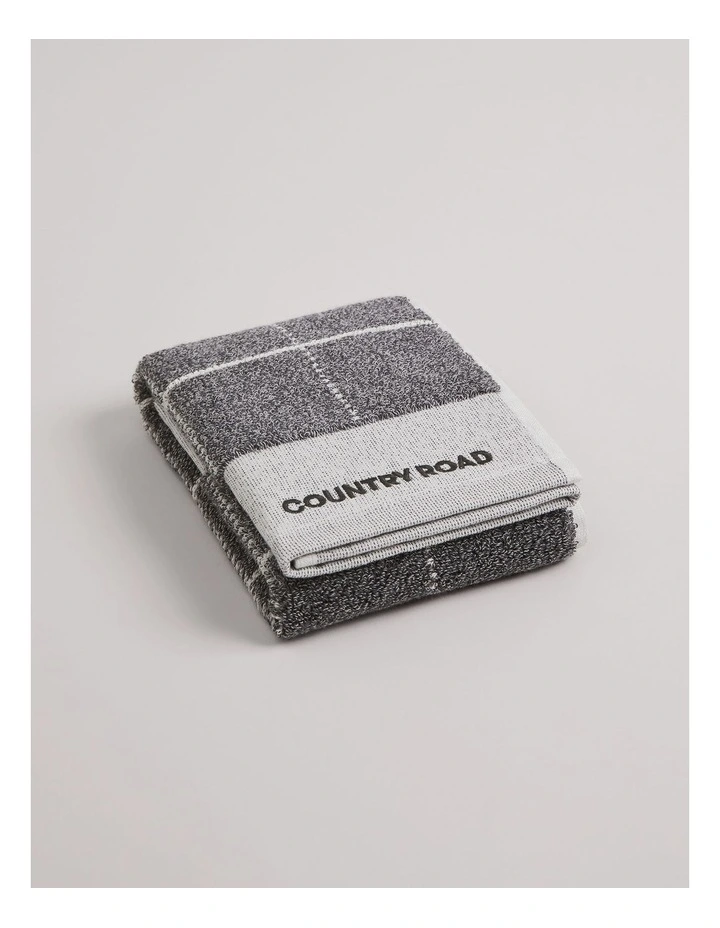 Kiko Australian Cotton Hand Towel in Charcoal Marle