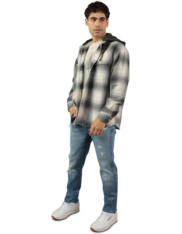 Super Soft Hooded Flannel in Stone Harbor