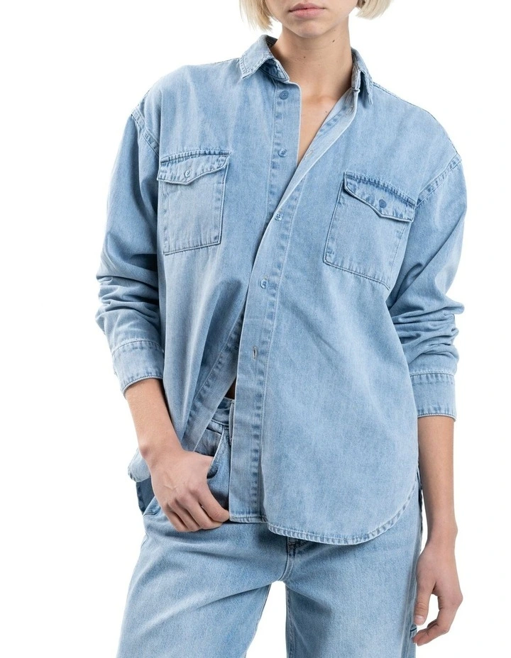 Adrian Denim Shirt in Endless Blue