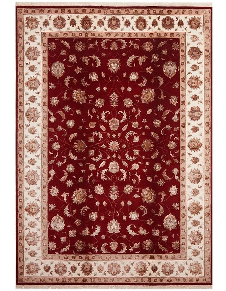 Indian Hand Knotted Wool With Silk Rug 290X203cm