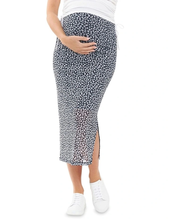 Kara Mesh Skirt in Navy