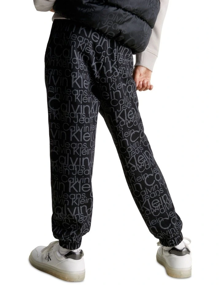 Glow In The Dark All-Over Print Jogger in Debossed Black