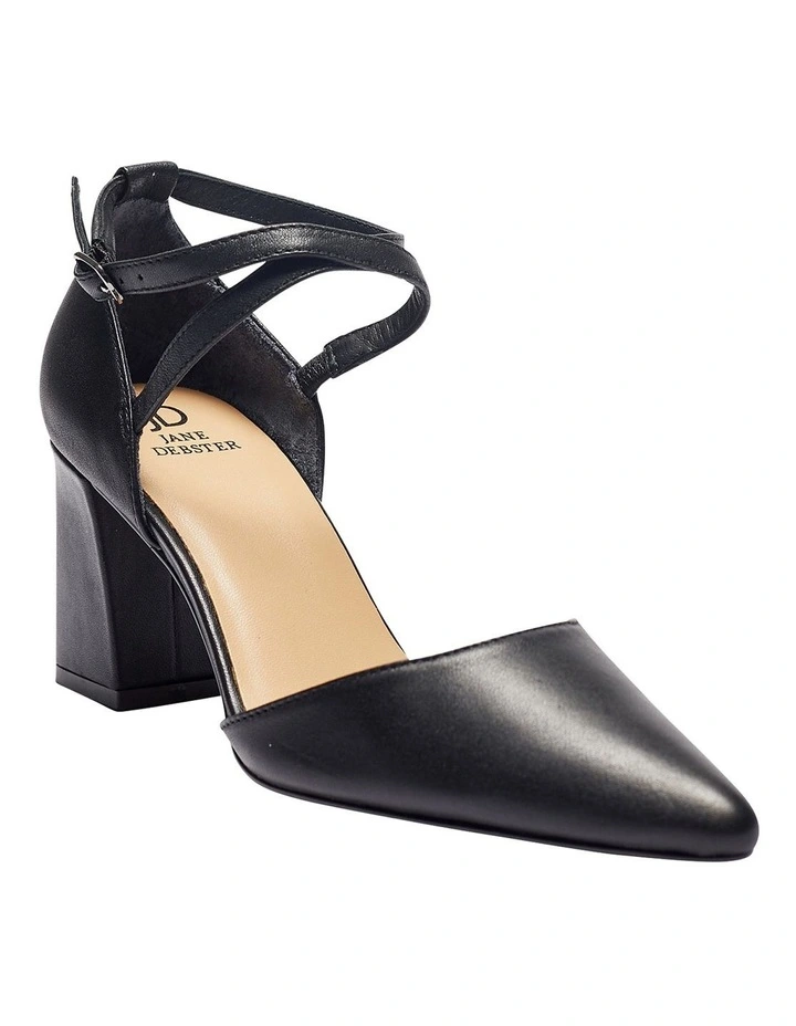 Gwyneth Black Glove Heeled Shoes