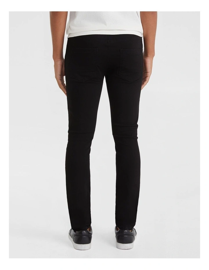 Slash Ripped Skinny Jean in Black