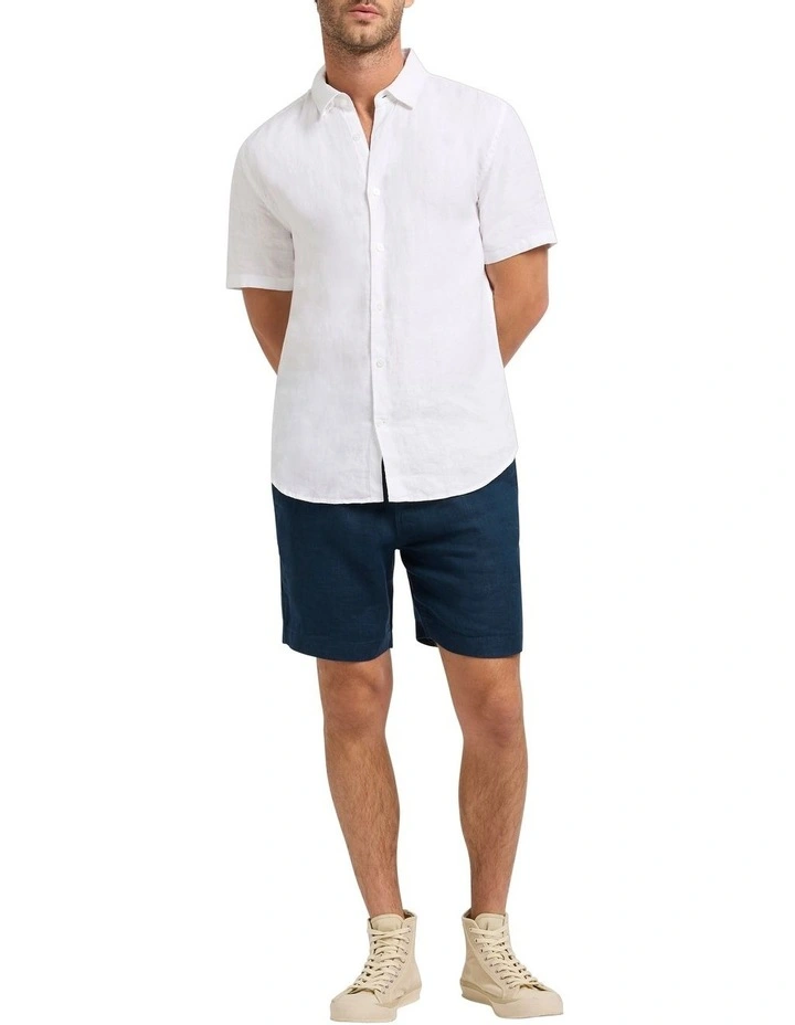 Soho Linen Short in Navy