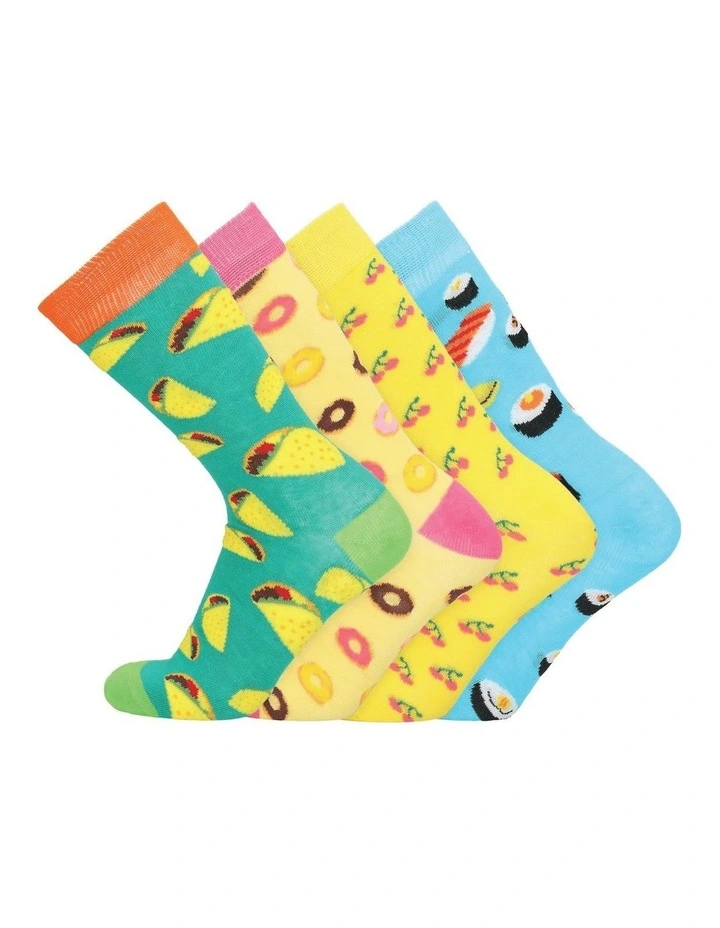 Food Socks Gift Box 4 Pack