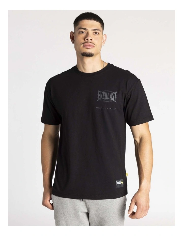 Worldwide Jersey Crew Tee in Black