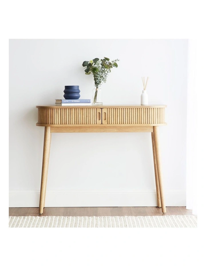 Curve Console Table in Natural