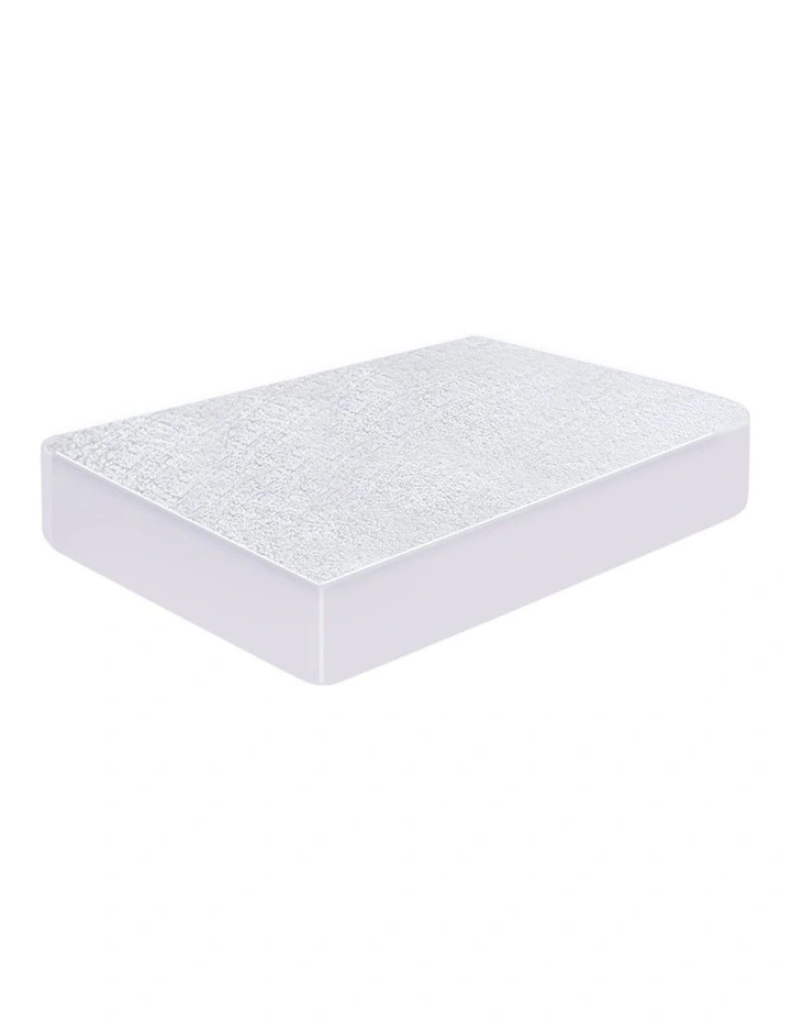 Single Fully Fitted Waterproof Mattress Protector in White