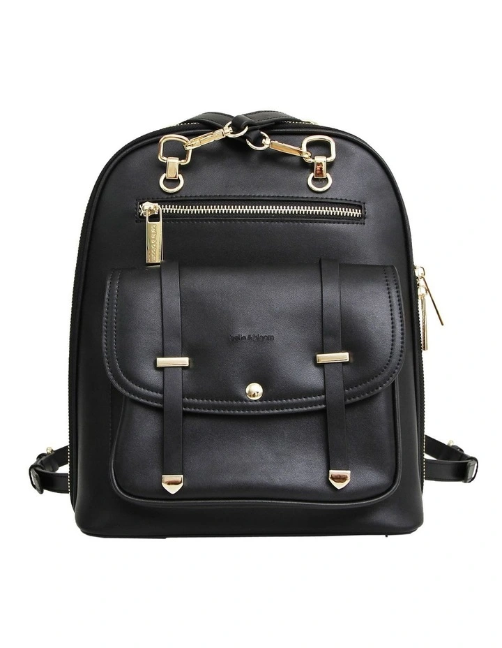 Ave Leather Backpack in Black