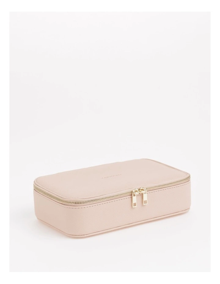 Large Zip Around Travel Blush Jewellery Box