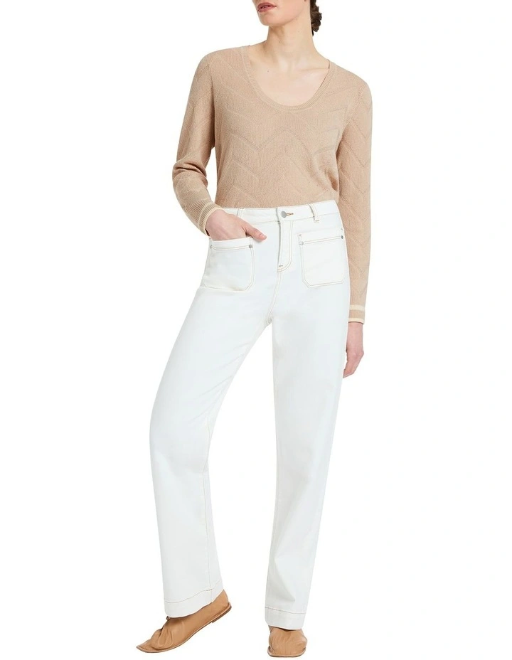 Joleen Wide Leg Jean in White