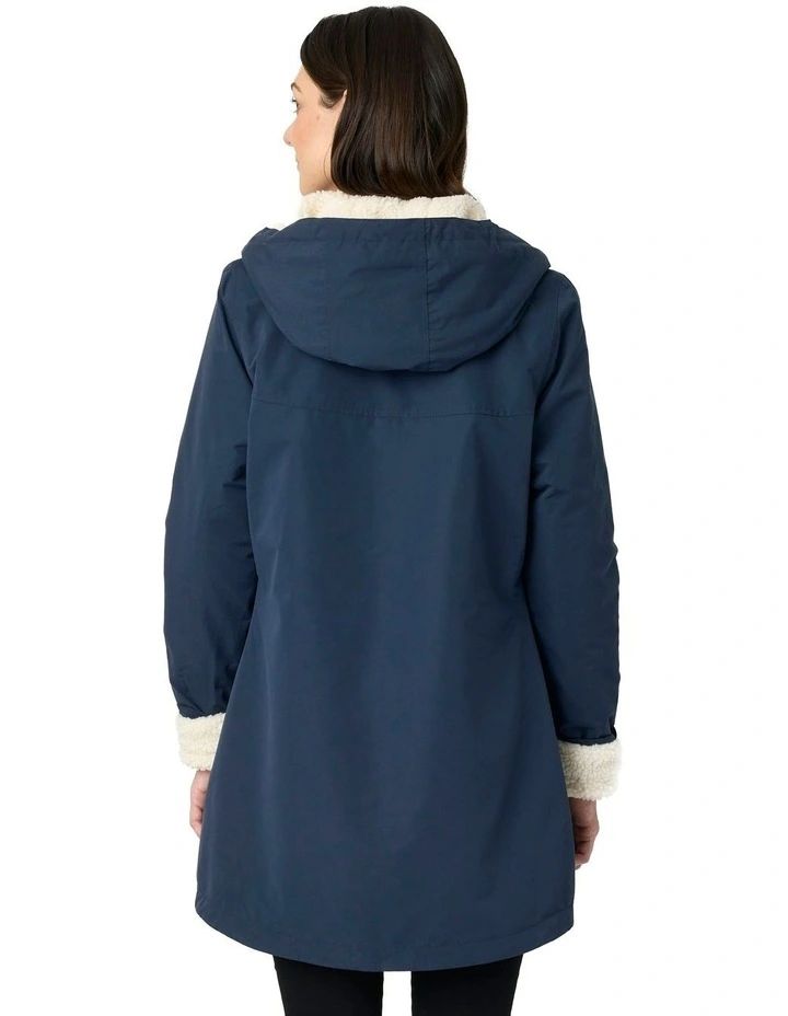 Hestia Waterproof Coat in Navy