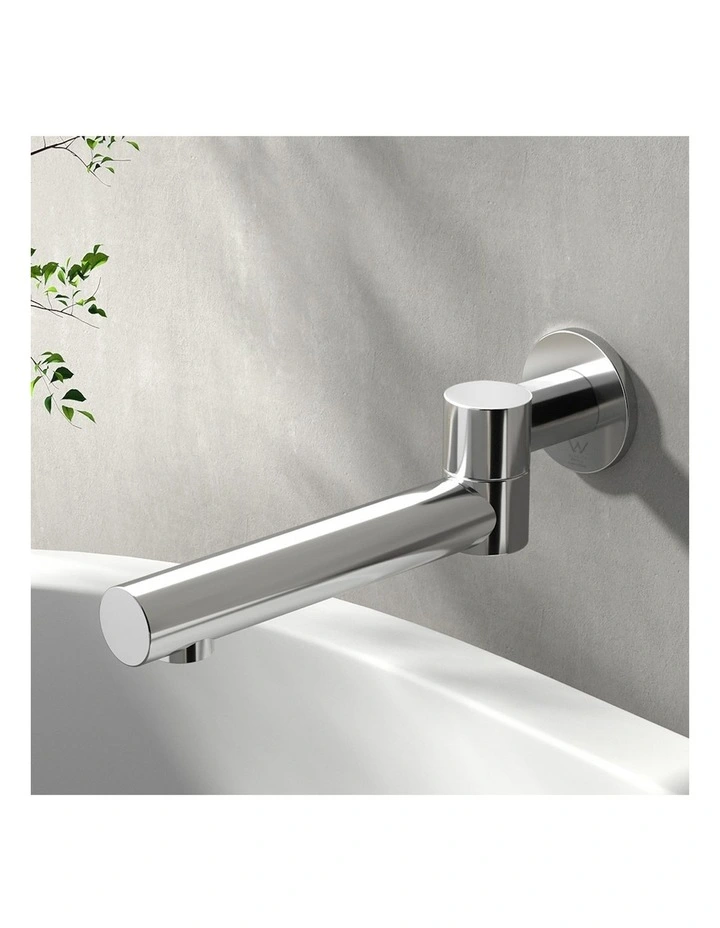 Bathroom Mixer Spout Wall Bath Tap Round Swivel Bathtub in Chrome