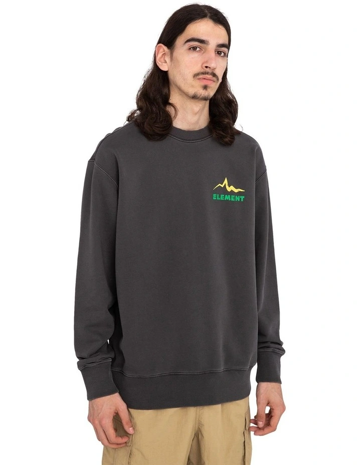 Sounds Of The Mountain Relaxed Fit Sweatshirt in Black