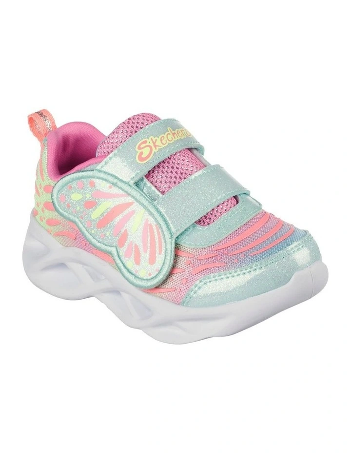 Twisty Bright Winging It Infant Sneakers in Mint/Pink