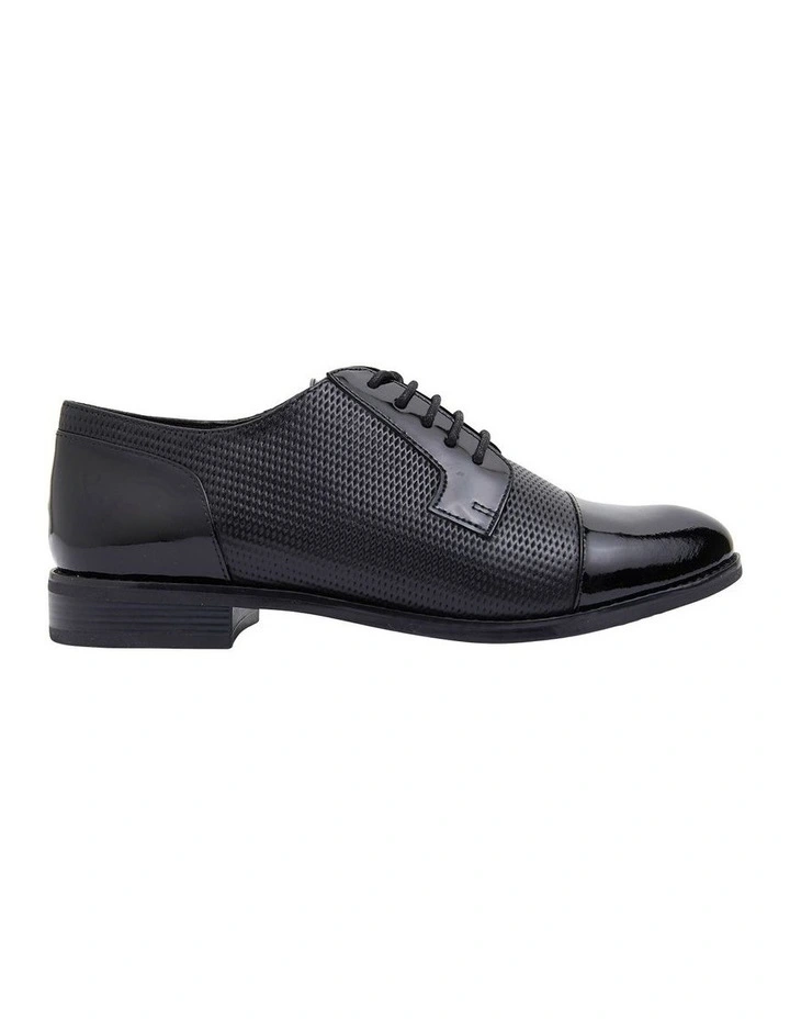Panache Flat Shoes in Black Patent/Leather