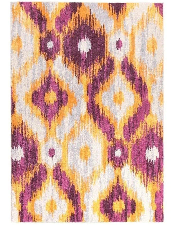 Dimensions Divinity Burst Modern Rug in Aubergine