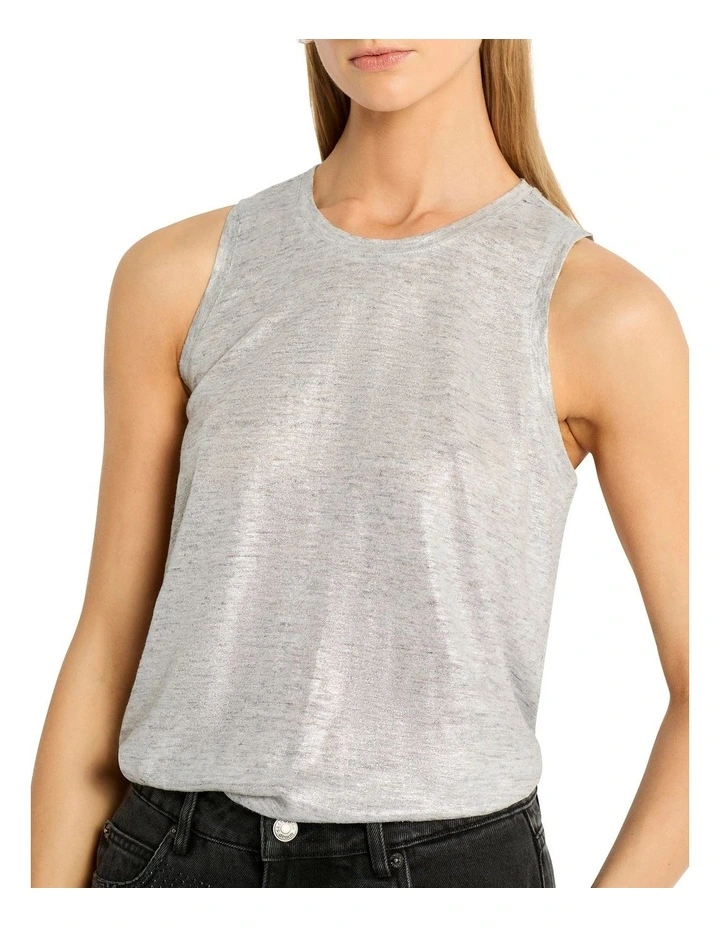 Numero Uno Foil Tank in Silver Foil