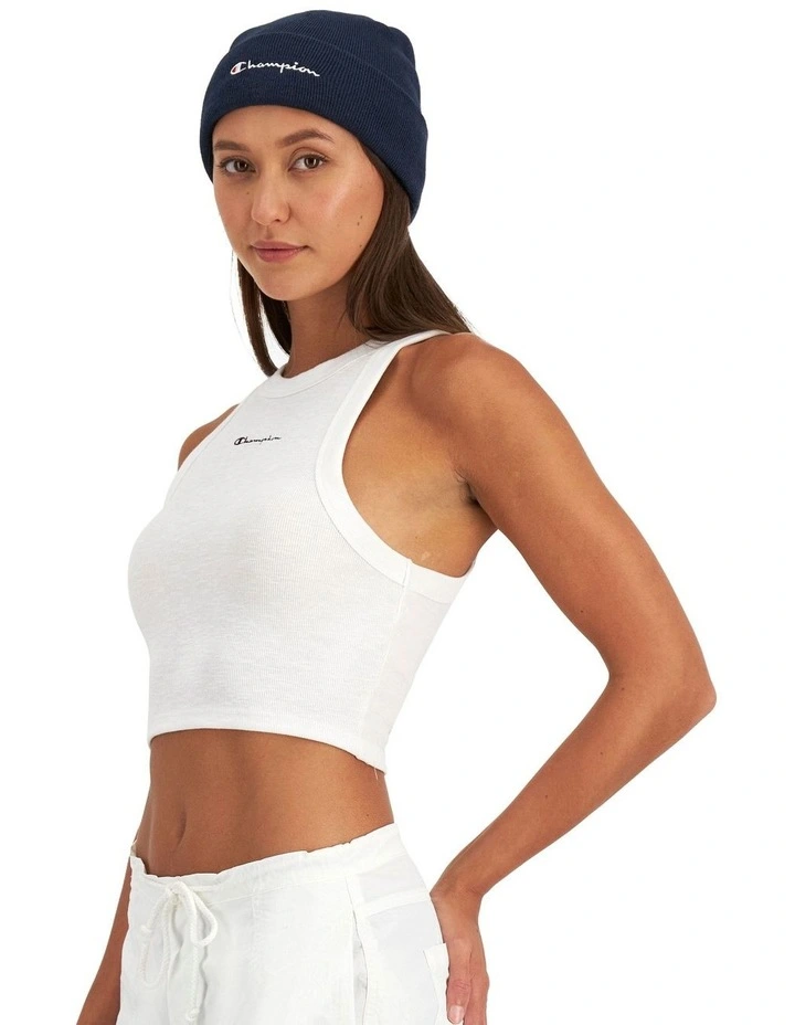 Script Beanie in Navy
