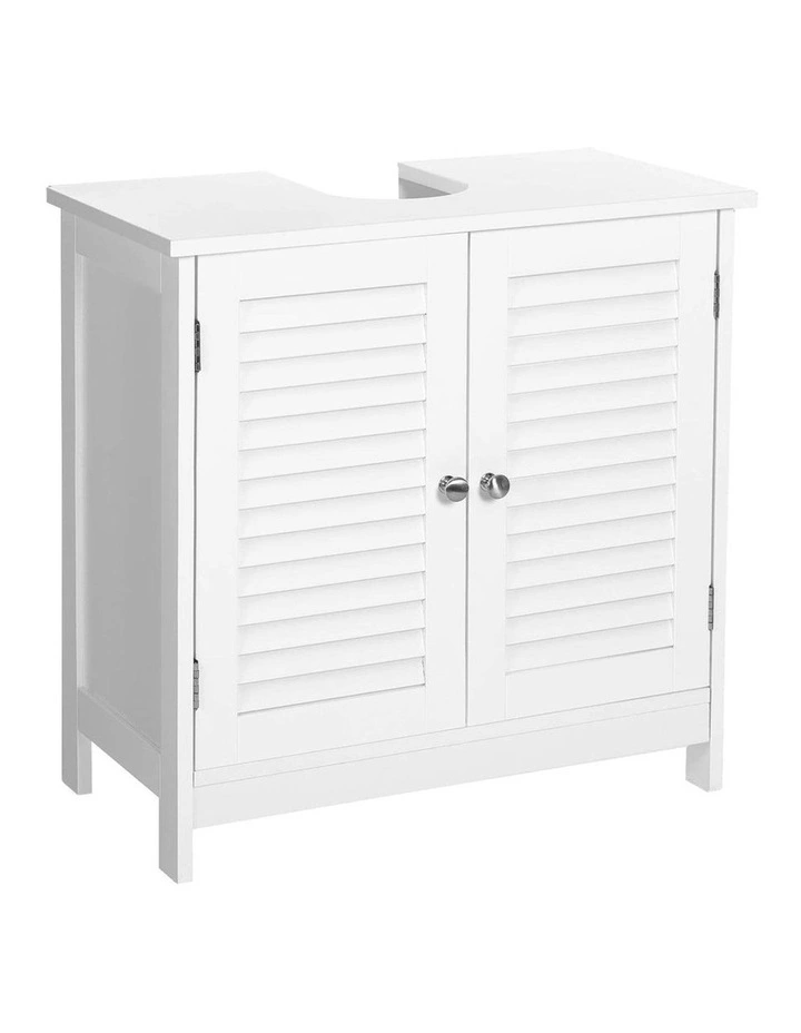 Under Sink Cabinet with 2 Doors in White