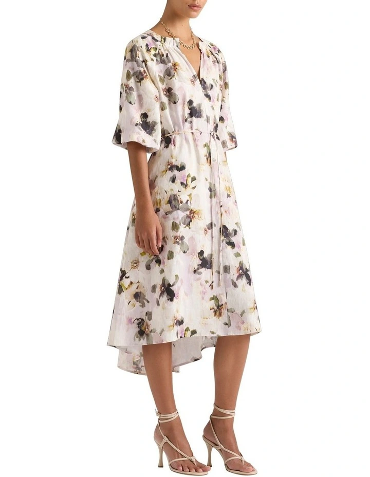 Olenna Midi Dress in Wisteria Multi