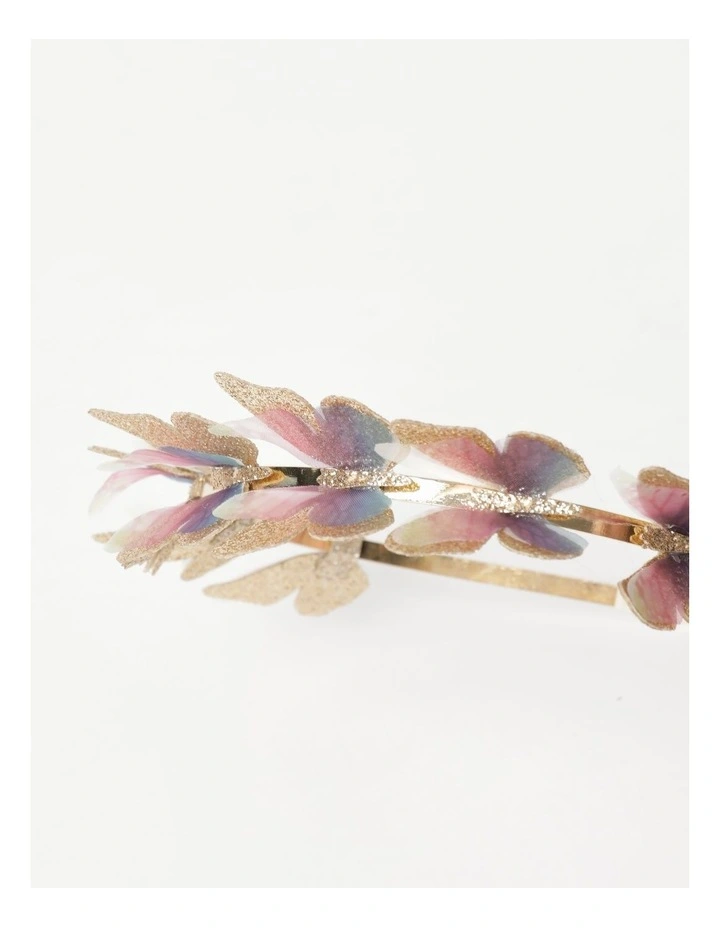 Butterfly Headband In Gold