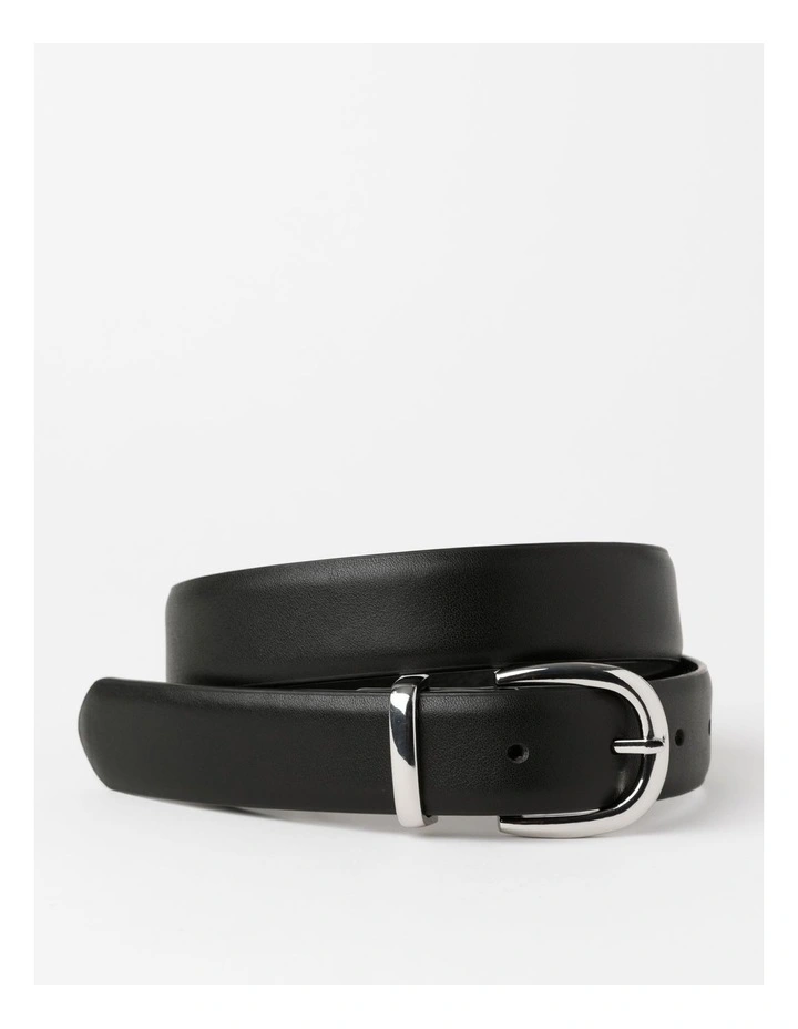 Leather Belt in Black