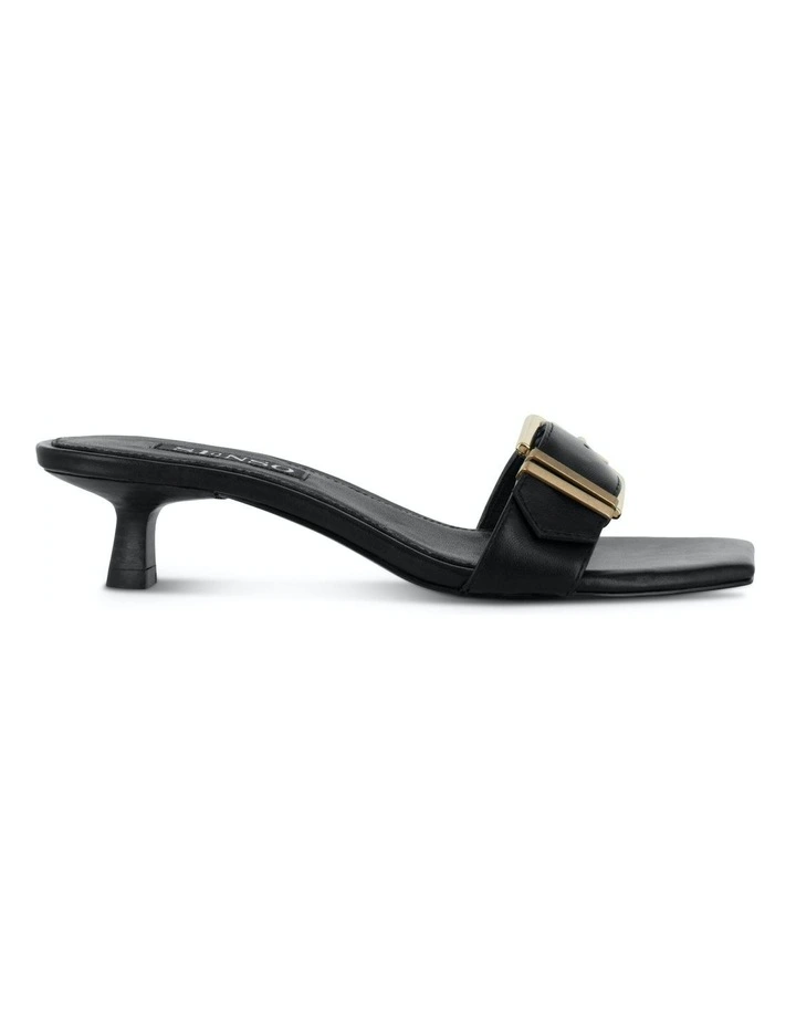 Tommie Heeled Mules in Black