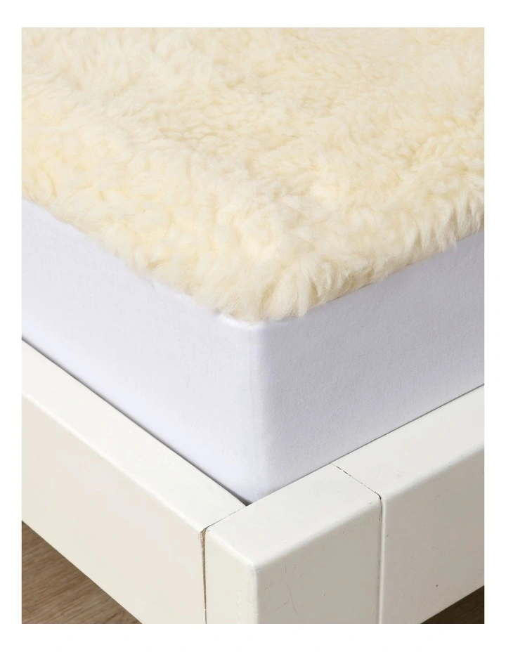 350Gsm Washable Alpaca Wool Fleece Underlay Underblanket in White